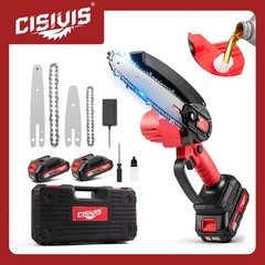 Mini Chainsaw 4/6 Inch Portable Electric Chainsaw Cordless with 2 Chainsaw