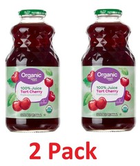 Great Value Organic 100% Tart Cherry Juice, 32 fl oz, Pack of 2
