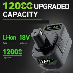 12.0Ah 8.0Ah P108 Battery / Charger For Ryobi 18V ONE P102 P107 All ONE Tools