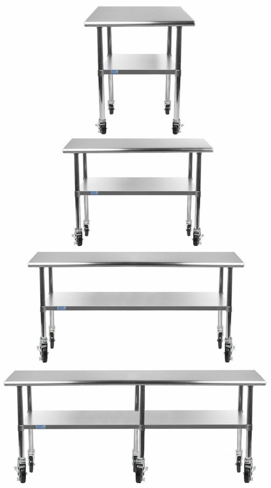 Stainless Steel Work Table With Wheels ()