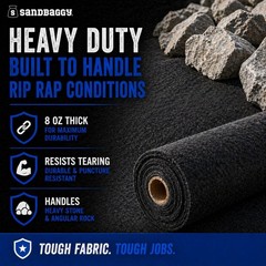 Rip Rap Fabric | Non-Woven Geotextile Filter Fabric (8 oz) – USA Made