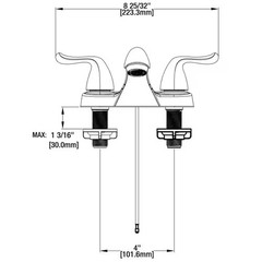 *2 PACK* Glacier Bay Constructor 4″ Centerset Bathroom Faucet in Polished Chrome