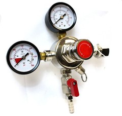 Dual Gauge CO2 System Regulator Shutoff Valve HFS 4 Homemade Brewing Draft Beer