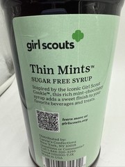 2 Pack of Girl Scouts Thin Mints™ Sugar-Free Syrup | Large 1 Liter Bottle
