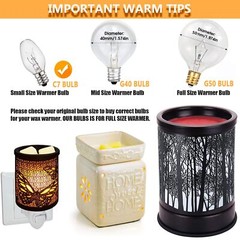 Best 12 Pack Wax Warmer Bulbs 15 Watt Light Bulbs for Scentsy Plug C7/120V/E12