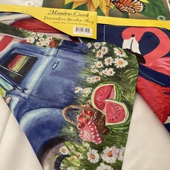 Meadow Creek Decorative Garden Flag 12.5 in x 18 in Double Sided / New