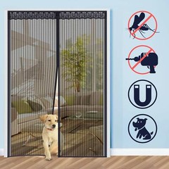 Magnetic Screen Door Heavy Duty Hands-Free Mosquito Mesh Anti Bugs Fly Curtain