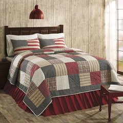 Victory Americana **King Size** 3 Pc Quilt Set Cotton Patchwork Comforter+Shams