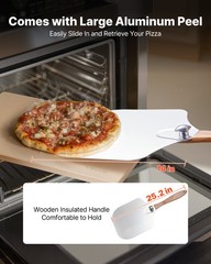 VEVOR Pizza Stone 20 x 14 in Rectangular Cordierite Stone for Baking Pizzas