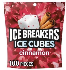 Ice Breakers Ice Cubes Cinnamon Sugar Free Chewing Gum,8.11 oz,100 Pieces.