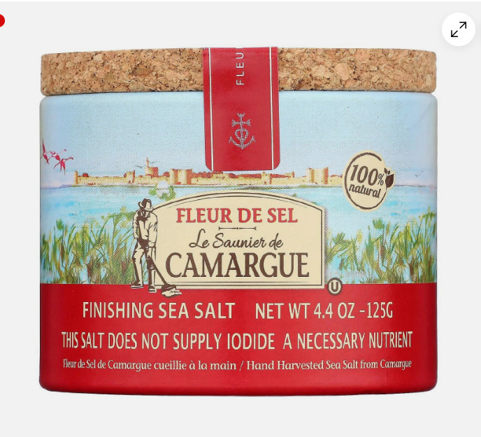 Le Saunier De Camargue Fleur De Sel Premium Sea Salt From France NET WT 4.4 OZ