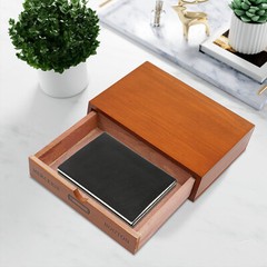 Single-Drawer Storage Box Wooden Desktop Jewelry Organizer Desktop Drawer
