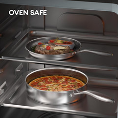 Stainless Steel Non-Stick Cookware Set, Oven Safe & Induction Ready