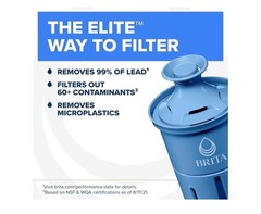 Brita Large 10-Cup Elite Water Filter Pitcher New Sealed White