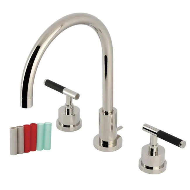 Kingston Brass KS8926CKL 7.68 in. Spout Reach Kaiser Widespread Bathroom Fauc…