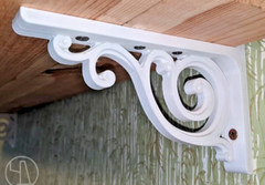 2 Decorative White Shelving Brackets 5 in X 6.5 in Durable Strong Elegant Sturdy