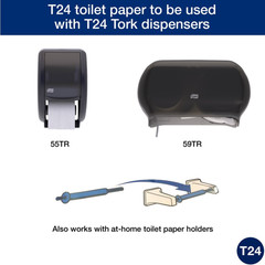 Tork Universal Toilet Paper, T24 (TM1616S), 500 Sheets/Roll – Case of 96 Rolls