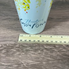 Starbucks Tumbler Thailand Cassia Fistula 16oz White Yellow Floral Stainless Mug