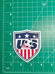 USMNT Old Soccer Shield/Crest – Laminated Vinyl Sticker – 3″x3″ USA