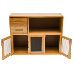 Home Wood Storage Cabinet Kitchen Storage Cabinet Floor Mount Pantry Cabinet