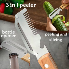 2Pcs Vegetable Peeler 3 in 1 Multi-Functional for Kitchen Stainless Steel Peeler
