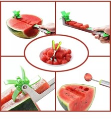 Watermelon Slicer Cutter Stainless Steel Windmill Watermelon Cutter Knife