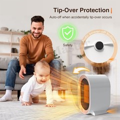 1200W Electric Space Heater Fast PTC Ceramic Instant Heating Hot Air Fan Indoor
