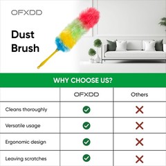 Soft Dusting Brush – Pack of 2 – Flexible Cleaning Dusters – Rainbow Duster C…
