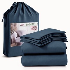4-Piece Premium Bamboo Bed Sheet Set Deep Pocket Breathable Soft Bamboo Sheets