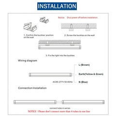 LED Shop Lights Fixture Tube Strip Ceiling Lights 8FT For Garage Workshop 12Pack