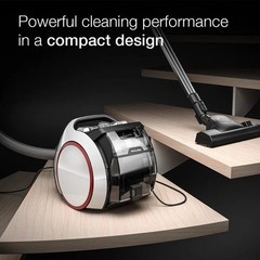 Miele Boost CX1 Lotus White Compact Bagless Canister Vacuum SNRE0