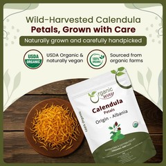 Organic Way Calendula Flower Petals – Herbal Tea | Kosher & USDA Certified