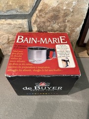 De Buyer Bain-Marie Double Boiler 1.5 L Stainless Steel Base Induction In Box