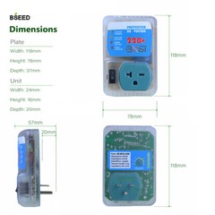 US Voltage Power Protector 220V Surge Refrigerator Appliance US Outlets Sockets