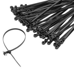 100Pc Nylon Cable Ties with Screw Hole Car Accessory Fixed Head Cable Ties