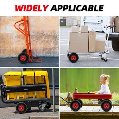 10″ Solid Rubber Tire Wheels Flat Free Tires 4.10/3 Truck Trolley