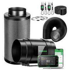 VIVOSUN Smart Air Filtration Pro Kit G8 Inline Fan Carbon Filter E42A+ Control