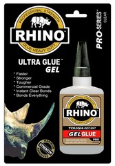 Rhino Glue Medium Thick Gel, Heavy Duty 40 Gram Clear