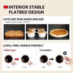 Flatbed/No Turntable Design Microwave Oven with Inverter Technology, Smart Se…