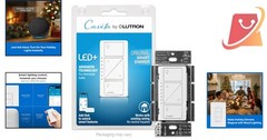 Smart Dimmer Switch LED 150W Single-Pole 3-Way No Neutral Required White