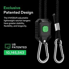 VIVOSUN 1/2/6 Pair 1/8″ Grow Light Rope Hanger Ratchet Reflector Clip 150lbs