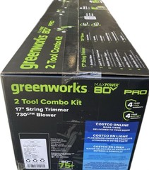 Greenworks 80v Max Power Pro Combo Kit 730CFM Blower and 17” String Trimmer