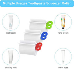 Toothpaste Squeezer Bathroom Tube Easy Stand Dispenser Rolling Holder Seat Lot