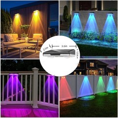 LED Solar Power Fence Lights Deck Door Wall Stair Step Outdoor Garden Decor Lamp