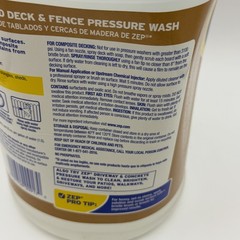 Zep Concentrated Wood Deck & Fence Pressure Wash Cleaner 1 Gallon for Mold