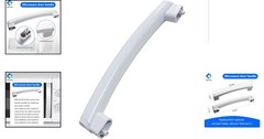 Durable WB15X10278 Microwave Door Handle Support in Classic White – Fits GE