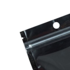 50/100/500 Black Mylar Foil Clear Window Resealable Stand Up Bags Zipper Pouch