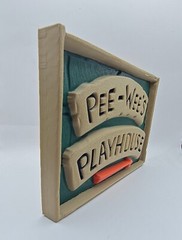 1980s TV Show Pee Wees Playhouse Sign Shelf Desk Art