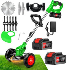 24V Cordless Weed Eater Electric Brush Cutter Lawn Edger Grass String Trimmer