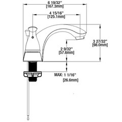 Glacier Bay Builders 4 in. Centerset Low-Arc Bathroom Faucet in Brushed Nickel